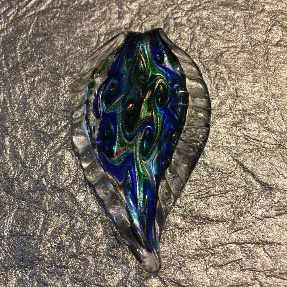 Peacock Glass Medallion for your necklace